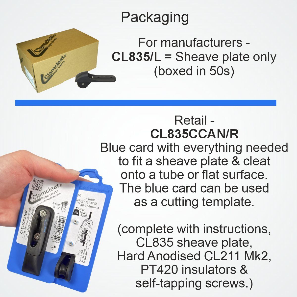 CL835 Mast Umlenkrolle Nylon 3-6mm für CL211-II & CL272