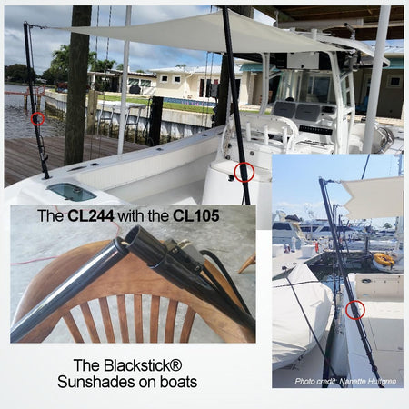 CL244 Baumklemme Windsurfklemme Clamcleat Alu + Nylon 3-6mm