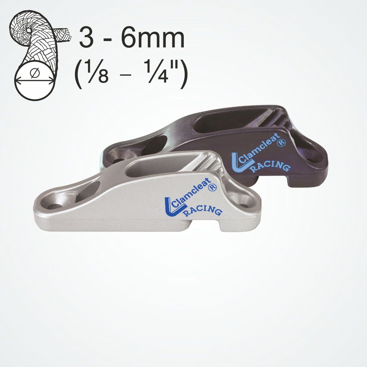 Clamcleat® CL704AN Racing Junior Mk1 with Becket Alu 3-6mm