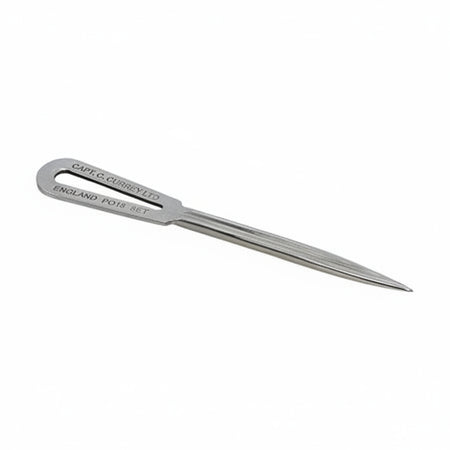 Marlspiker CM5 aus Edelstahl, 182 mm – klassisches Bordwerkzeug für Knotenarbeit und Spleissen, Gravur CAPT.C. CURREY LTD ENGLAND
