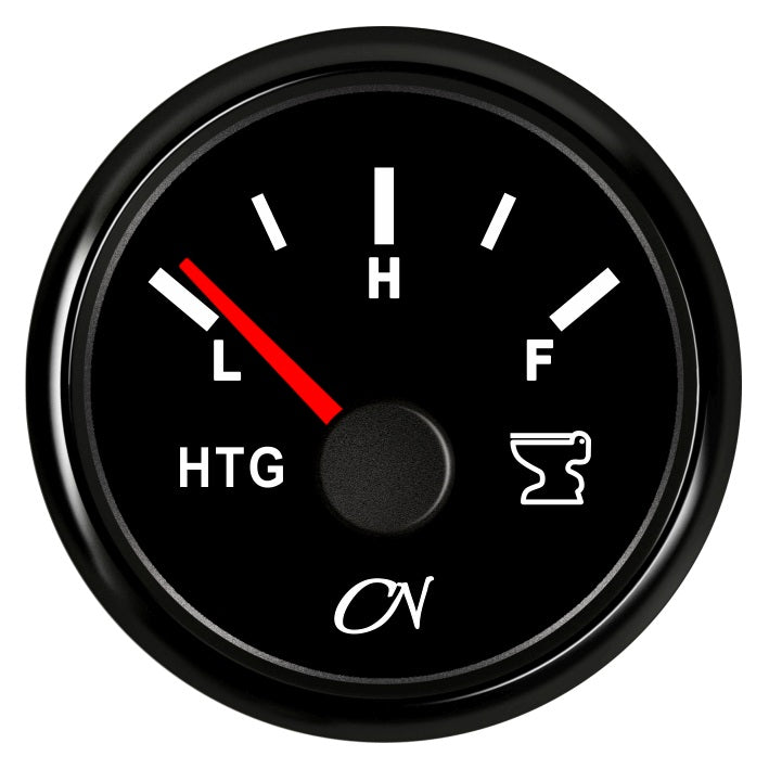 CN Abwassertank-Anzeige analog 57mm 12/24V 240-33 Ohm - Schwarz Weiß Chrom schwarz