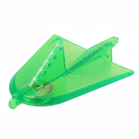 Davis Fish Seeker DA510 grün – Seitenansicht des Tiefentauchers mit Befestigungslöchern und Metallachse