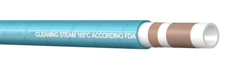 Heißwasserschlauch Lebensmittelecht EPDM 13mm Hellblau