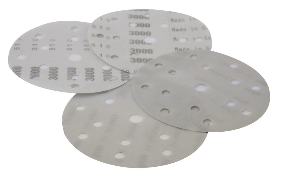 Folienschleifscheibe 150mm 15-Loch – P80-P3000 – 50 Stück – Premium