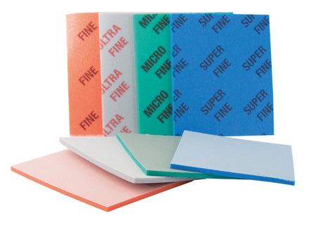 Schleif-Softpad 115x140x5mm – P320 bis P1200 – flexibel – 4 Körnungen