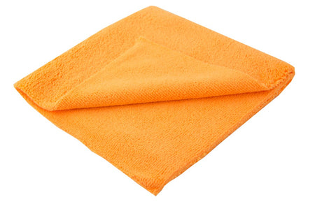Poliertuch 2in1 40x40cm orange – 425g/m² – Mikrofaser – schlierenfrei