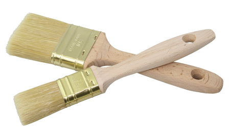 Flachpinsel 9. Stärke – 30mm & 50mm – helle Borstenmischung – Holzstiel