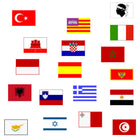 Mittelmeerflagge Polyester Albanien 20x30 cm – DVALB20