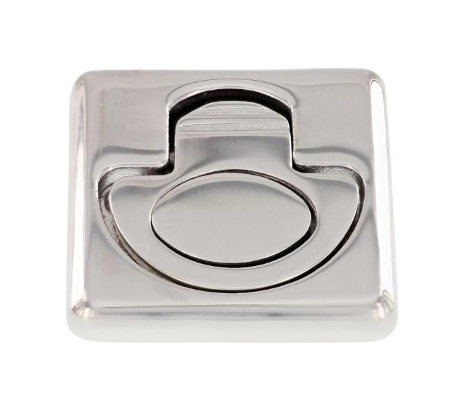 Edelstahl Einlassgriff eckig A4 - AISI 316 - Lukenheber 50x50 mm