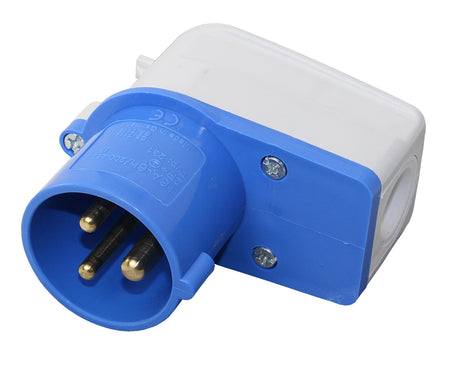 CEE Stecker 230V 16A 3-polig - IP44 Spritzwassergeschützt Typ TWIST Winkelstecker