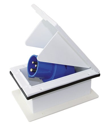 CEE Einbau-Wandstecker Ausschwenkbar 230V 16A 3-polig - IP44 Witterungsbeständig