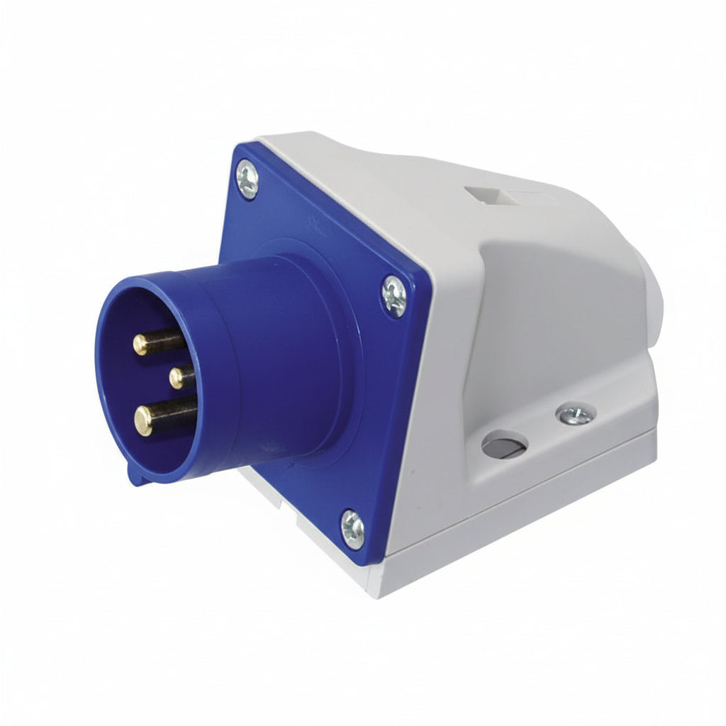 CEE Aufbau-Wandstecker 15° 230V 16A 3-polig IP44 Aufputz