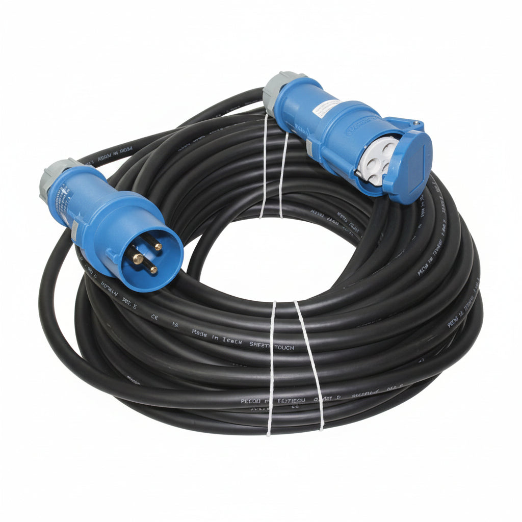 CEE Verlängerungskabel 230V 16A 15m H07RN-F 3G 2,5mm² IP44 TWIST