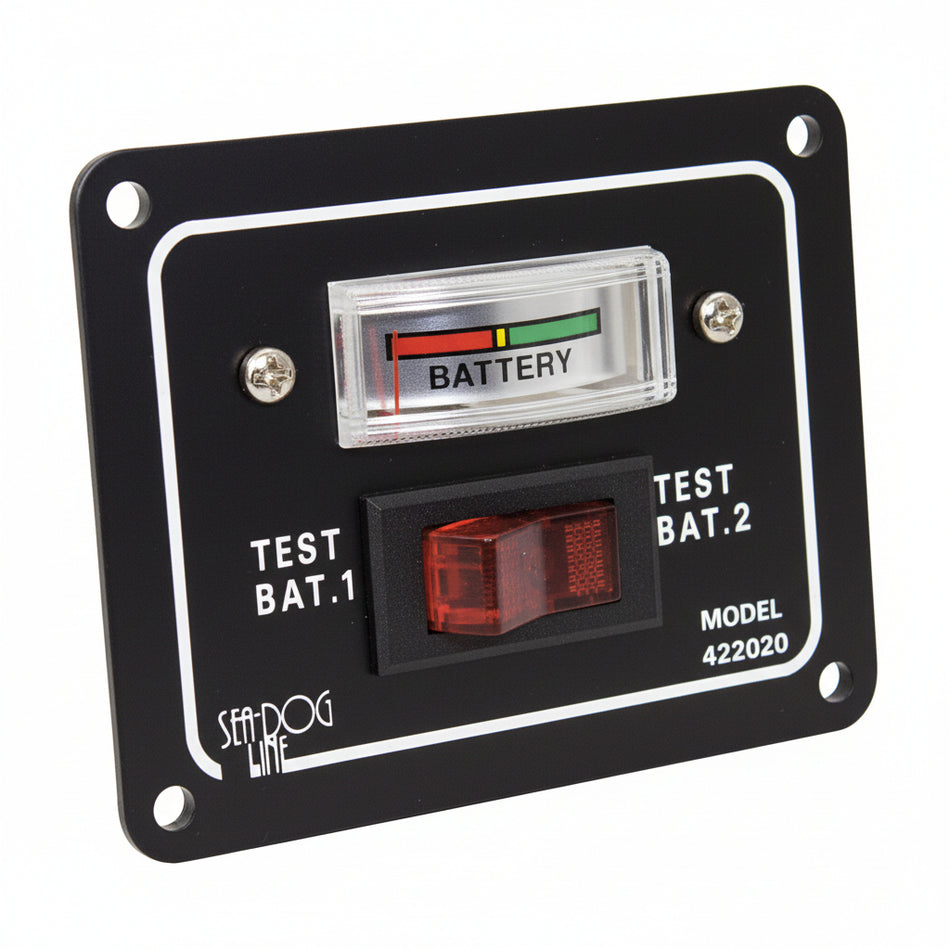 Batterie-Testschalter 2 Batterien Aluminium 37A 12V - Premium Umschalter Boot