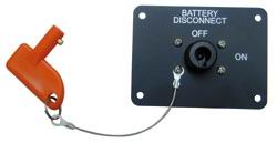 Batterieschalter auf Bedienpaneel 12/24V 75A - Mit Abdeckkappe - Spritzwassergeschützt