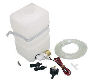 Wischwasseranlage mit Tank, Pumpe, Kabel, Schlauch, Spritzdüsen, Schalter