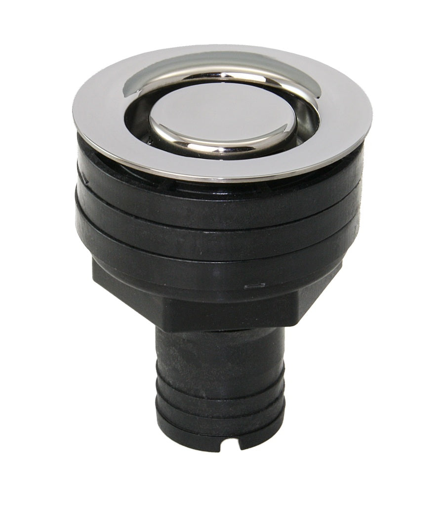 Decksablauf Acetal mit Edelstahlkappe - Gerade & 90° Winkel - für 25mm Schlauch