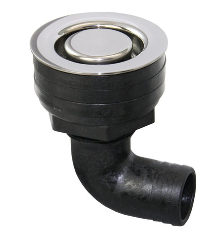 Decksablauf Acetal mit Edelstahlkappe - Gerade & 90° Winkel - für 25mm Schlauch