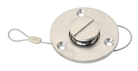 Lenzstopfen mit Schraubverschluss und Schlitzantrieb Edelstahl A4 - iD19mm