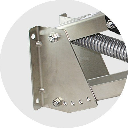 Außenborder-Halterung aus Edelstahl A2 und Holz - Bis 10 PS, fest oder einstellbar einstellbar