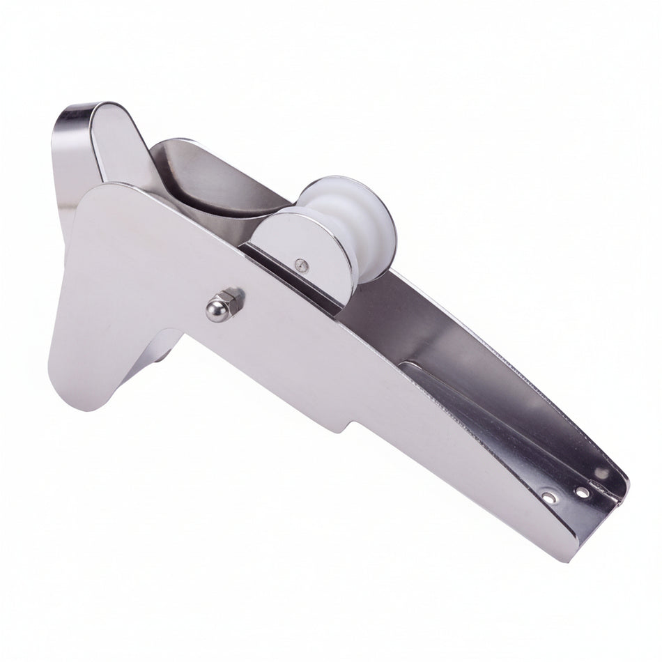 Ankerhalter Bugbeschlag mit Wippe EK11998 für M-Anker aus Edelstahl 1.4301 – L 395 mm, B 76 mm, Materialstärke 2 mm