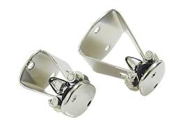 Rollschnäpper Türfeststeller Messing verchromt - Türschnapper Boot