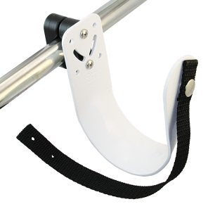 Rettungsring-Halter für Relingmontage Alu/Nylon für Rohr 25mm, weiß