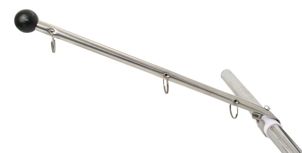 Teleskop-Flaggenstock Edelstahl für Reling 22/25mm – 390mm ausziehbar