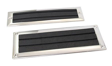 Trittstufen-Belag A2 Gummi mit Edelstahlrahmen - 213mm oder 222mm