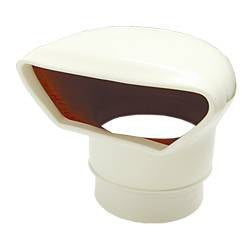 Lüfterhutze flach PVC weiß/rot 76mm/102mm (3"/4")