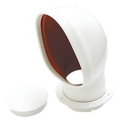 Lüfterhutze Standard PVC weiß/rot 102mm (4") 230mm Höhe