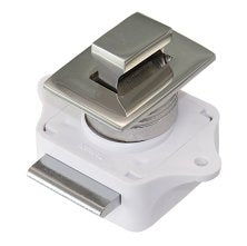 Druckknopfschnäpper rechteckig Edelstahl poliert für Türen 16-22mm - modern