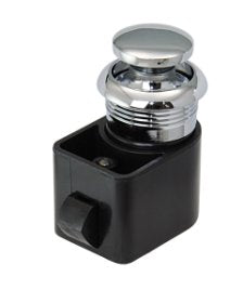 Druckknopfschnäpper rund Messing verchromt für Türen 19-25mm - klassisch