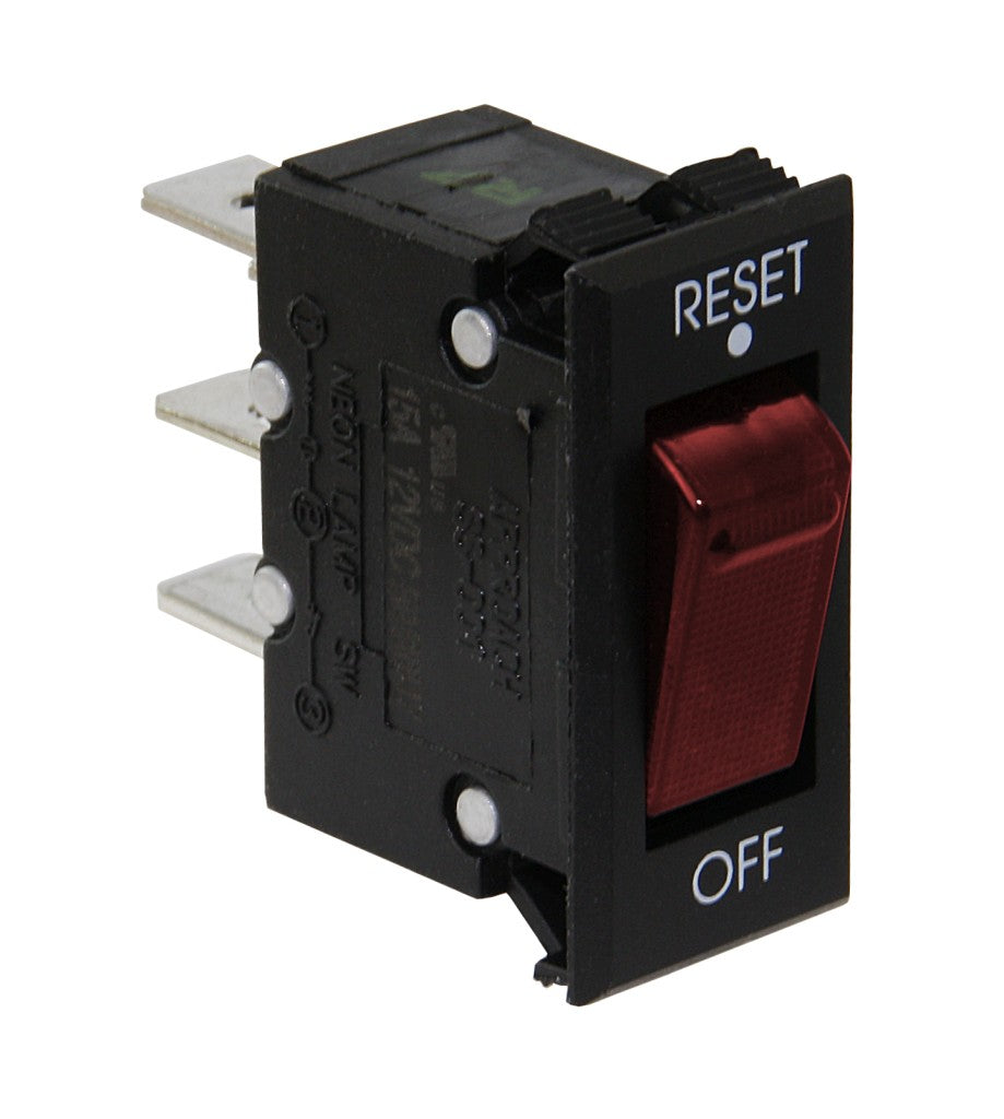 Sicherungsautomat mit Wippschalter 12V träge beleuchtet - 5A/8A/10A/16A