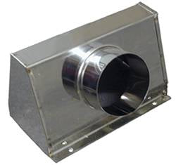 Anschlussbox aus Edelstahl A2 für 76 mm Schlauch - Passend für Motorraum-Lüfter EK21303