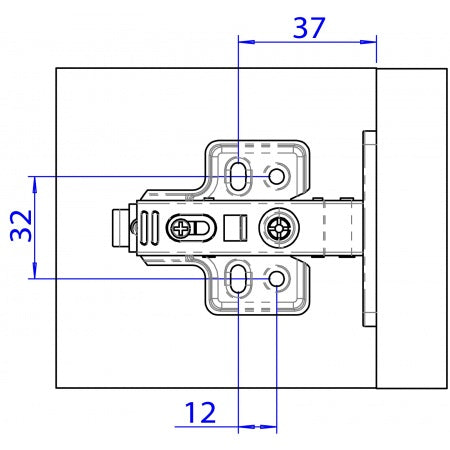 Topfscharnier mit Soft-Close Dämpfung Edelstahl A2 - Topfband 35mm 98°
