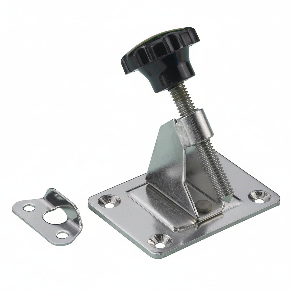 Lukenverschluss Edelstahl EK21675 – Grundplatte 71x52mm mit Schraubverschluss und Sterngriff, inkl. Gegenplatte