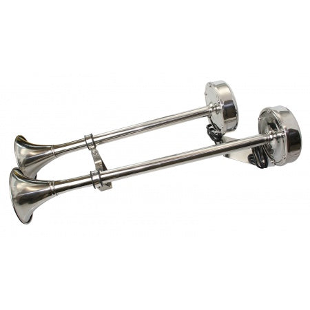 Signalhorn Edelstahl 12V elektrisch 110dB einfach/doppelt