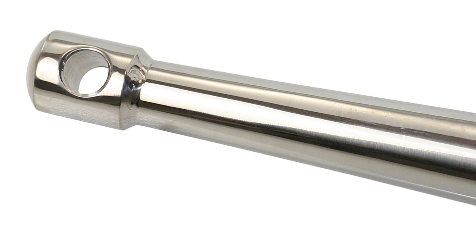 Relingstütze EK31610 Edelstahl 1.4401 – Kopf eckig, 610 mm, 2 Durchzüge