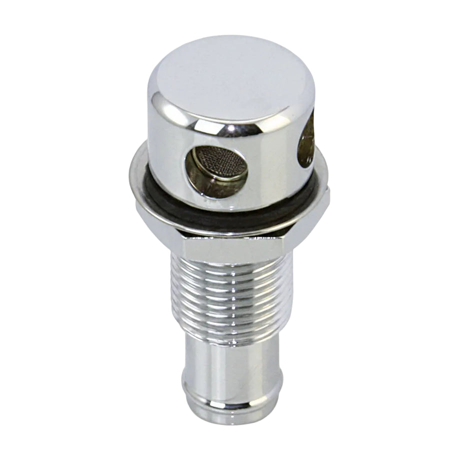 Tankentlüfter Messing verchromt für Schlauch 16mm - gerade & gebogen - ISO 10088