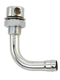 Tankentlüfter Messing verchromt für Schlauch 16mm - gerade & gebogen - ISO 10088 gebogen