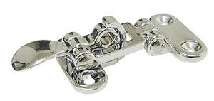 Spannverschluss mit Hakenplatte Messing verchromt 100x50mm abschließbar