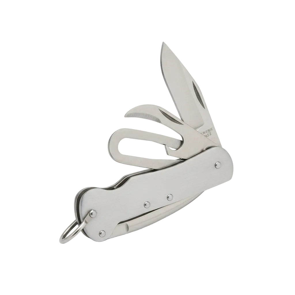 Seglermesser Edelstahl EK36030 mit Klinge, Schäkelöffner, Marlspieker und Dosenöffner