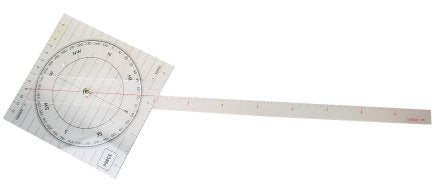 Kurslineal einarmig Kunststoff 440mm - Navigationslineal für präzise Kursbestimmung