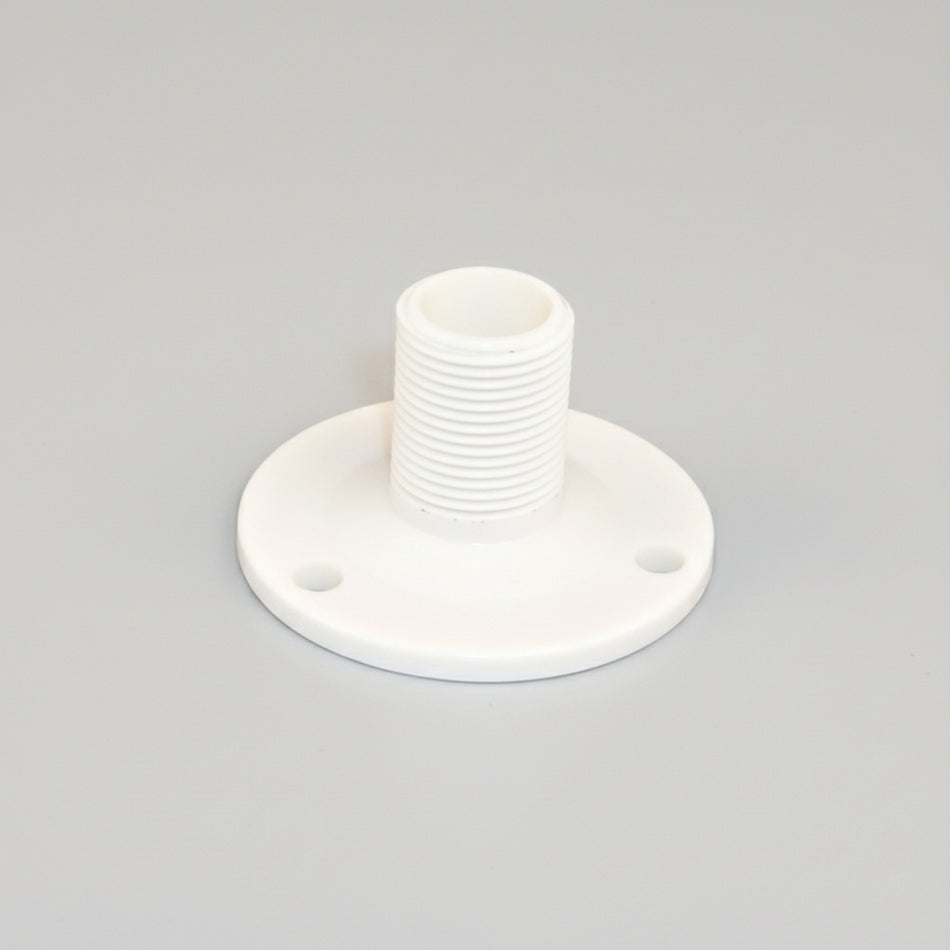 Antennenfuß Rund Ø 70 mm – 1'-14 UNS – Edelstahl A4 / Nylon Weiß Nylon weiß