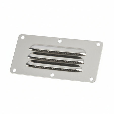 Kiemenblech rechteckig Edelstahl A2 mit Fliegengitter 128-340mm 7 Größen