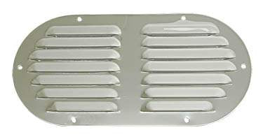 Kiemenblech oval Edelstahl A2 233x116mm 2x7 Schlitze