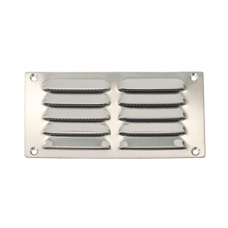 Kiemenblech rechteckig Edelstahl A2 mit Fliegengitter 128-340mm 7 Größen 152 x 76 mm