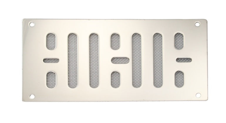 Lüftungsschieber-Grundplatte mit Fliegengitter Edelstahl A2