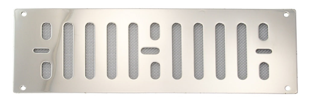 Lüftungsschieber-Grundplatte mit Fliegengitter Edelstahl A2